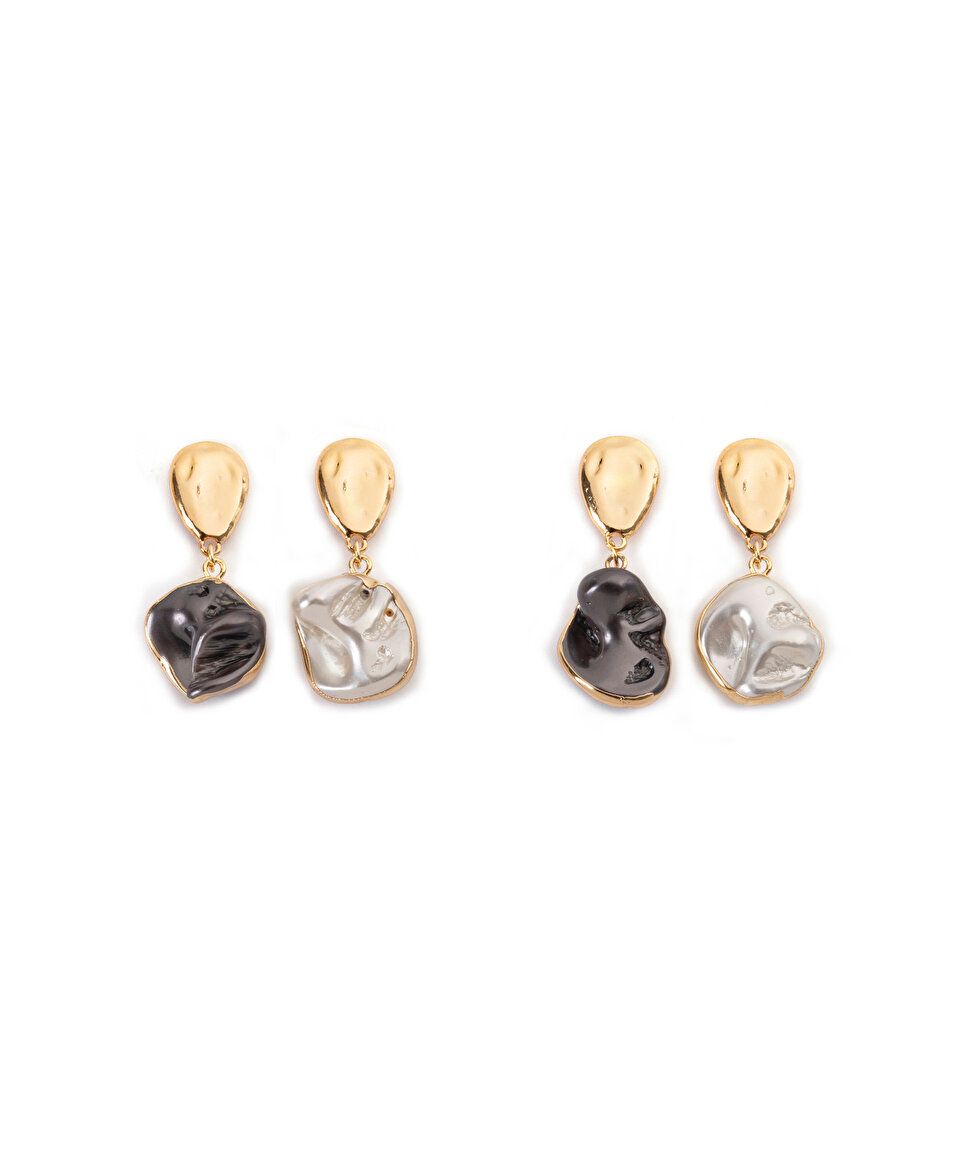 Artgem series, organic shape earring