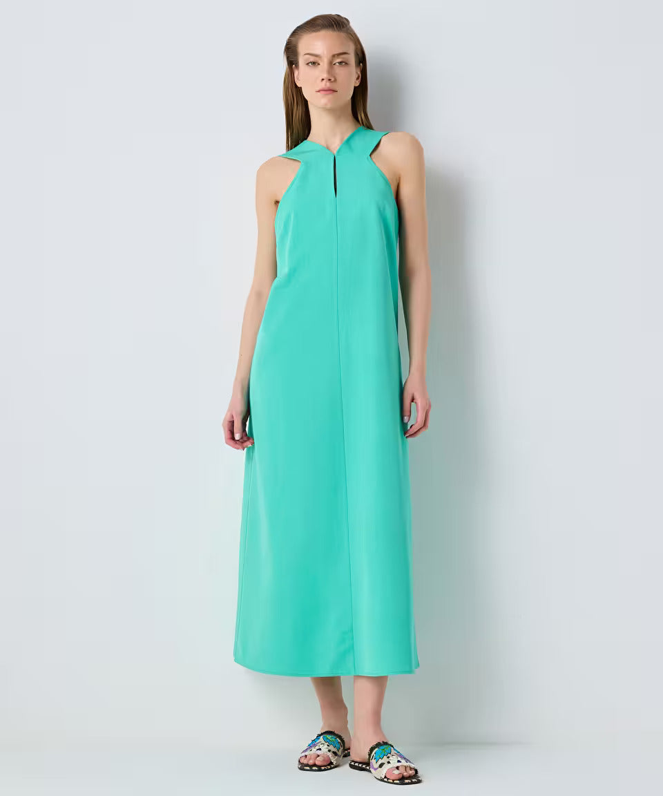 Green Relax Cutout Maxi Dress