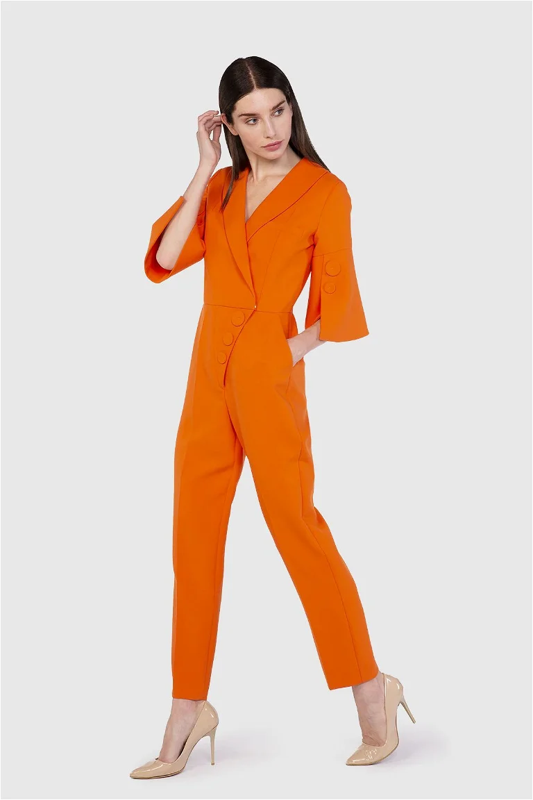 Carrot Ankle Length Orange Jumpsuit