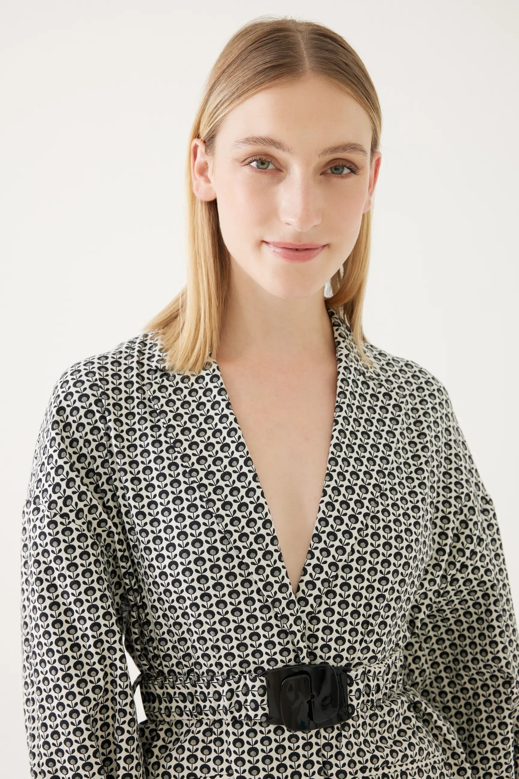 Patterned Collar Jacket and Pant