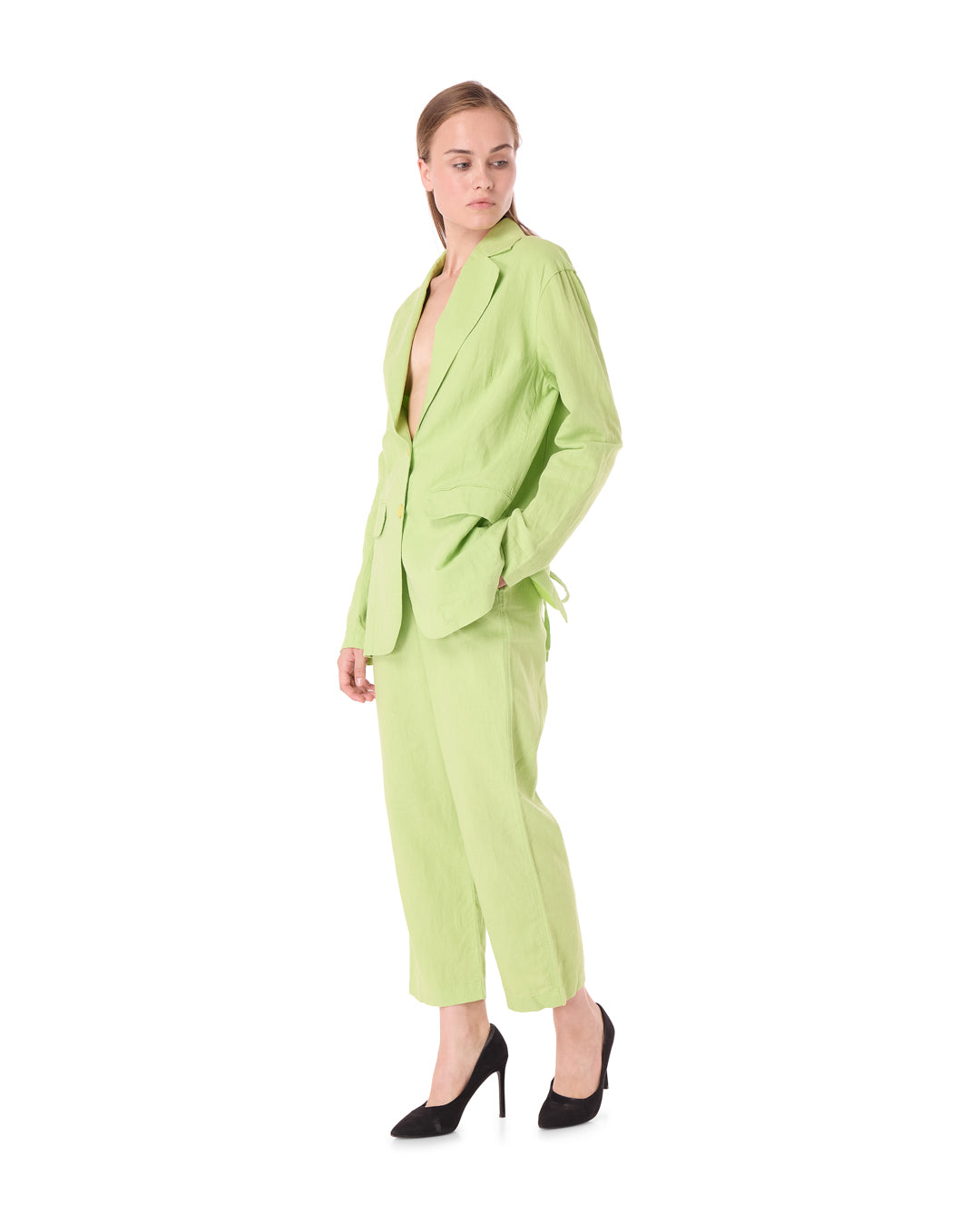 Neon Green Linen Suit